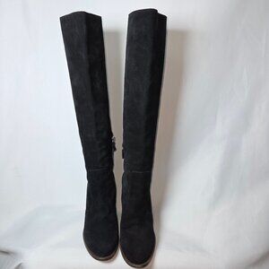Lanvin 2010 Hiver Black suede knee high boots, size 40EU/9-9.5US